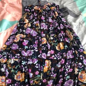 Long floral printed maxi dress